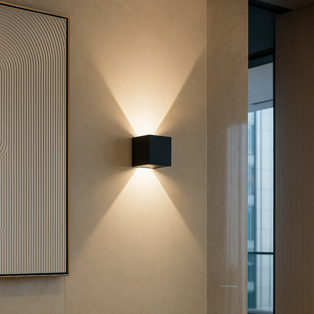 1.Black_Square Loko wandlamp - Afbeelding 1