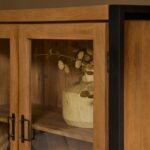 Vitrinekast Britt | 115 cm | Naturel Mangohout | NIEUW - Afbeelding 3